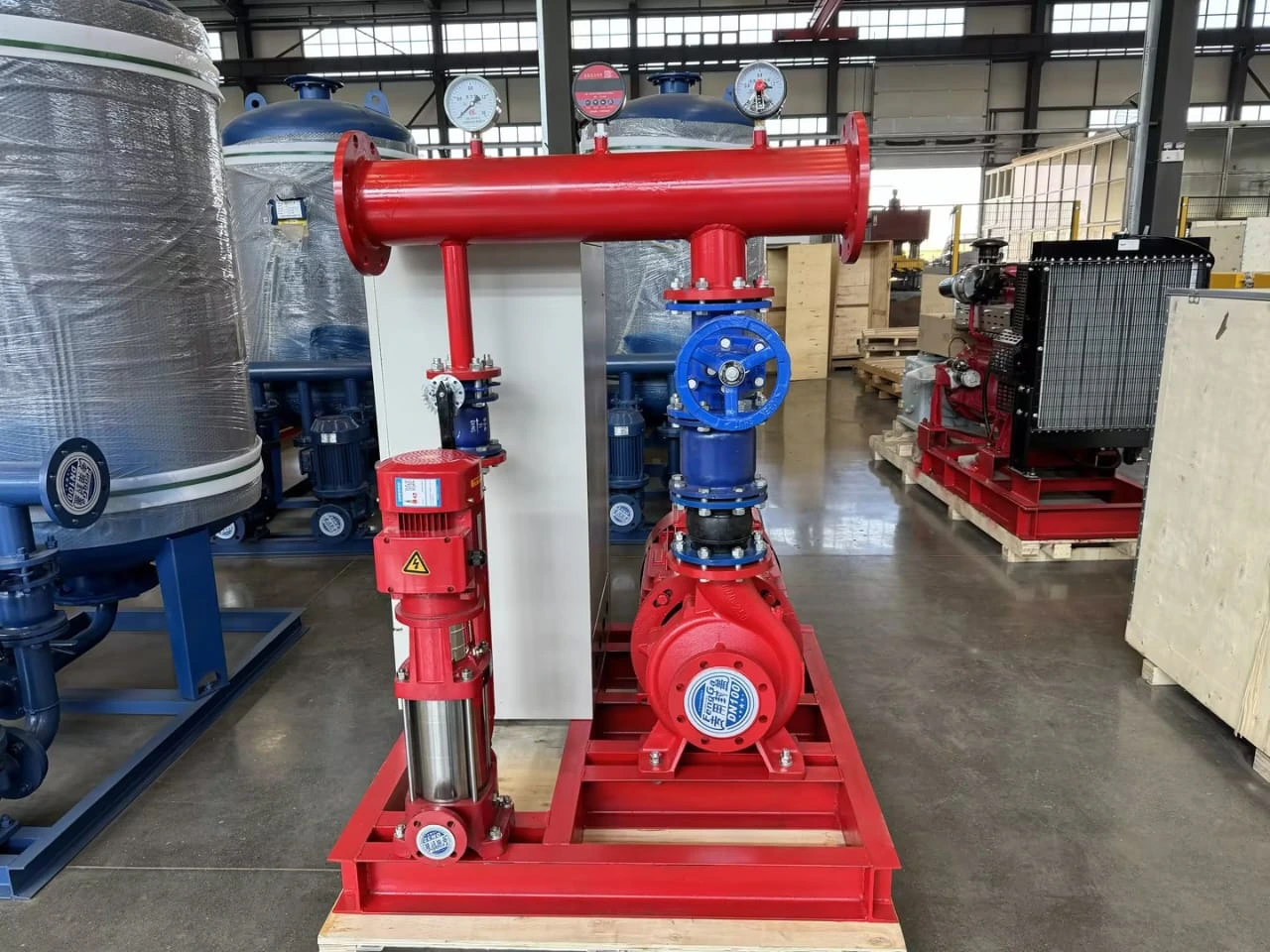 Advanced marine equipment being serviced